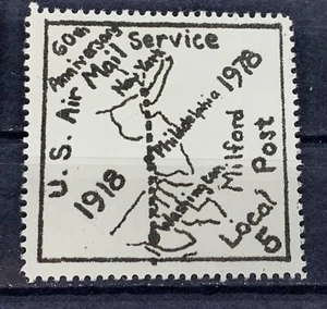 Local Post Milford U.S.A. Air Mail Service MH - Foto 1 di 1