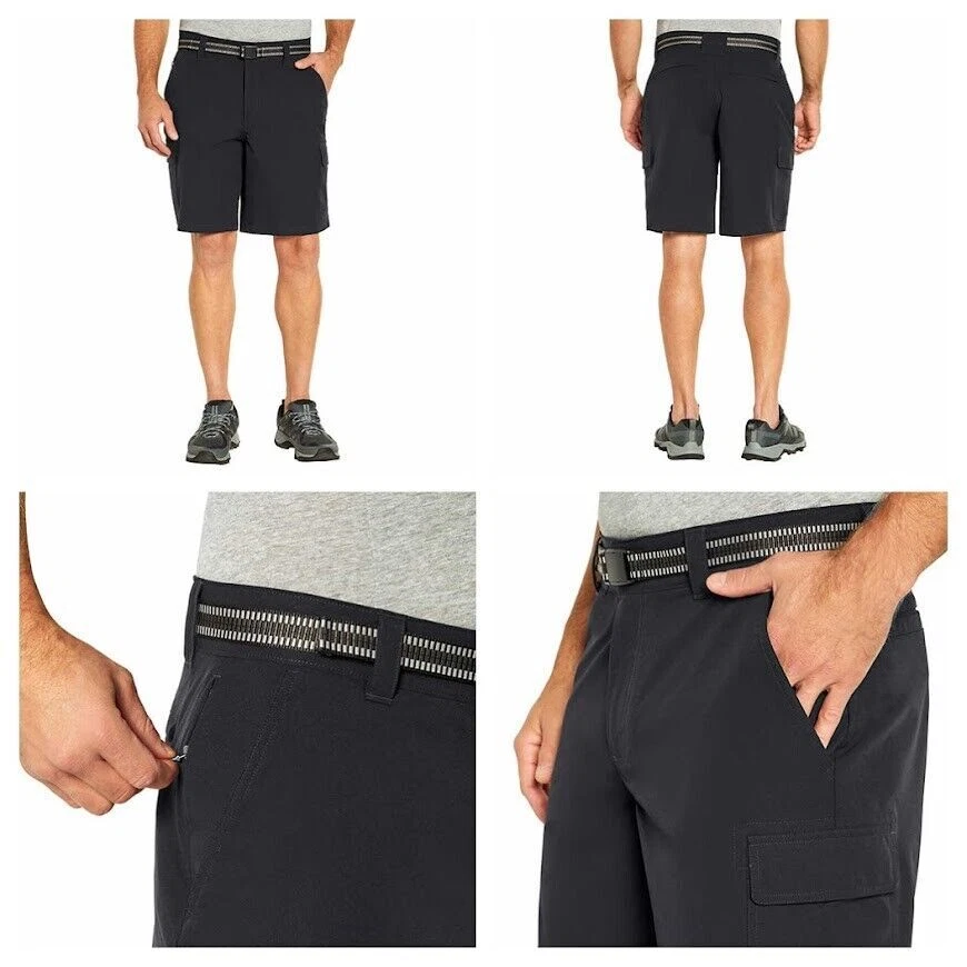 Orvis Tech Cargo Shorts Mens 34 Black Hiking Casual Outdoor Stretch 1572730