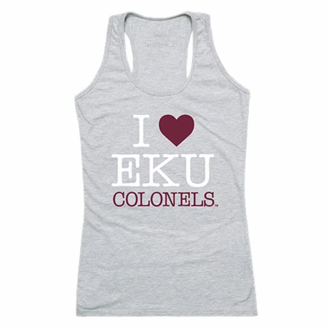 EKU Eastern Kentucky University Colonels Womens Love Tank Top Tee T-Shirt Cover