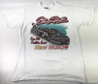 Vintage 1989 Dale Earnhardt New Muscle Winston Cup White Shirt - Mens Large - Image 1 of 4