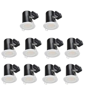 Downlight LED blanco clasificación fuego GU10 paquete de 10 - Imagen 1 de 1