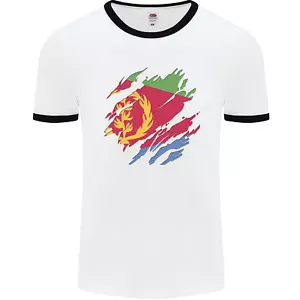 Camiseta con timbre de fútbol para hombre bandera de Eritrea desgarrada bandera de Eritrea - Imagen 1 de 9