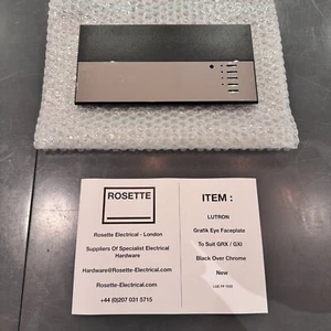 Placa frontal de ojo Lutron Graphics - negra y cromada - para adaptarse a GXI / GRX - IVA INCLUIDO* - Imagen 1 de 1