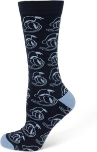 Disney Donald Duck Patterned Blue Men's One Size Crew Socks - Picture 1 of 3
