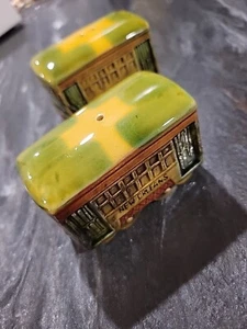 🌟292 Set Shaker Sale e Pepe Vintage New Orleans Trolley Cars Ceramica Anni 60 Giappone - Foto 1 di 5
