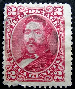U.S./HAWAII – SC #38 – 2¢ - LILAC ROSE – FINE – USED – 1882 - Picture 1 of 2