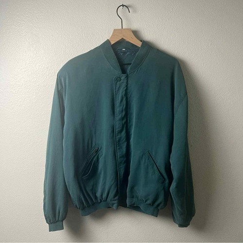 Giacca Bomber Valentino Uomo Seta Blu Verde Teal TG L