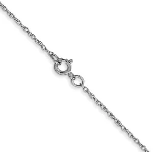 "Cadena de cuerda de oro blanco de 0,6 mm 14 K 16' 18"" 20"" 22"" o 24" - Imagen 1 de 3