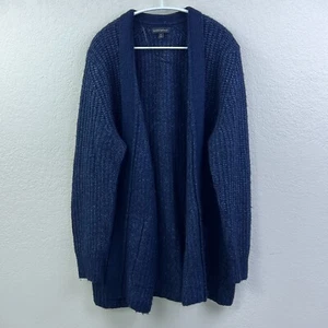 Banana Republic Cardigan Womens XL Blue Wool Alpaca Chunky Open Sweater Wrap - Picture 1 of 12