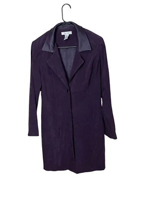 Blazer Vintage Dawn Joy Años 90 Púrpura Línea Larga Talla 9/10 Foto 1 de 4