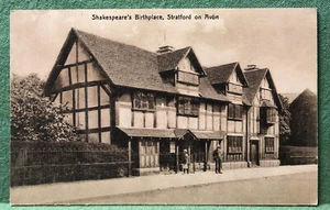 Shakespeare's House Stratford On Avon Vintage Postcard - Picture 1 of 2