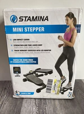 Stamina Mini Stepper Exercise with Monitor Workouts Stair Step Fitness Machines - Image 1 of 3