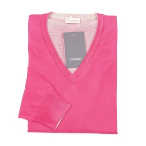 Cruciani Slim-Fit Fuchsia Pink Extrafine Cotton Sweater M (Eu 50) NWT - Picture 1 of 5