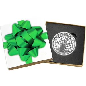Medaglione d'argento tennis 1 oz .999 in confezione regalo - Foto 1 di 8
