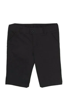 French Toast Girls' Twill Bermuda Shorto adjustable waist color black size 18 - Picture 1 of 5