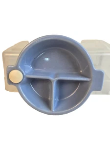 Vintage Child’s Ceramic Baby Bowl With Water Warming Reservoir 3 Compartments - Picture 1 of 8