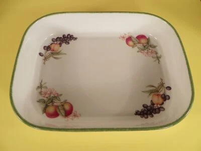 Royal Doulton COUNTRY LANE Lasagna Dish 矩形 Baker 拉丝绿色装饰 — 第 1/4 张图片