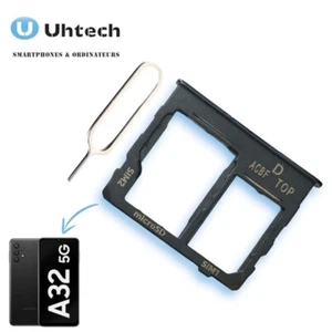 Tiroir Support Carte SIM / SD Samsung Galaxy A32 5G (A326B) - Noir (Black) - Zdjęcie 1 z 3