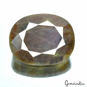 500 Ct Natural Brown Blue Sapphire W Red Marks Oval Cut Untreated Loose Gemstone - Picture 1 of 6