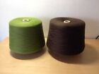 Two Balls Cotton Yarn Of Thread Cotton - Green And Brown