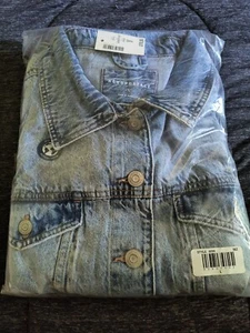 aeropostale womens medium wash oversized denim jacket style 8098 size L - Picture 1 of 11