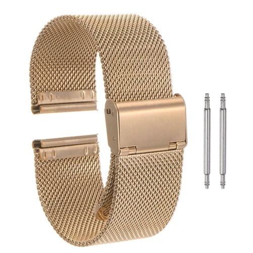 VETEMENTS Bracelet de Montre en Maille en Acier Inoxydable de 24 mm à Dégagement Rapide...