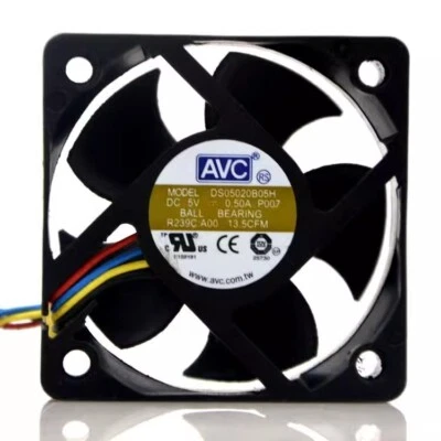 AVC 5020 DC5V 0.50A DS05020B05H 5CM 4-Wire High Airflow Server Cooling Fan - Image 1 of 2
