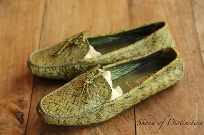 Prada Grün Python Schlangenleder Messing Halbschuhe Schuhe Damen UK 4,5 US 7,5 - Bild 1 von 4