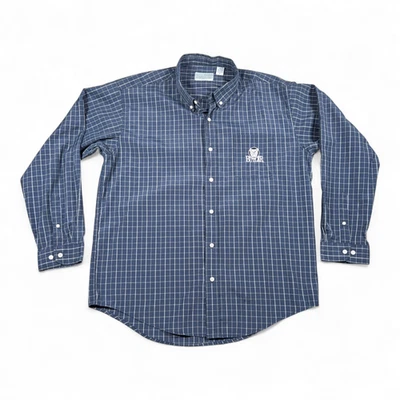 Vintage Butler University Shirt Adult EXTRA LARGE Blue Plaid Bulldog Sports 90s - Image 1 of 4