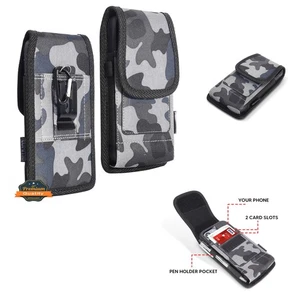 Universal vertikal grau Camo Holster mit zwei Kartensteckplätzen, Gürtelclip Tasche 6,3" - Bild 1 von 8