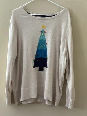 Suéter Lands End 2x Árbol de Navidad Foto 1 de 4