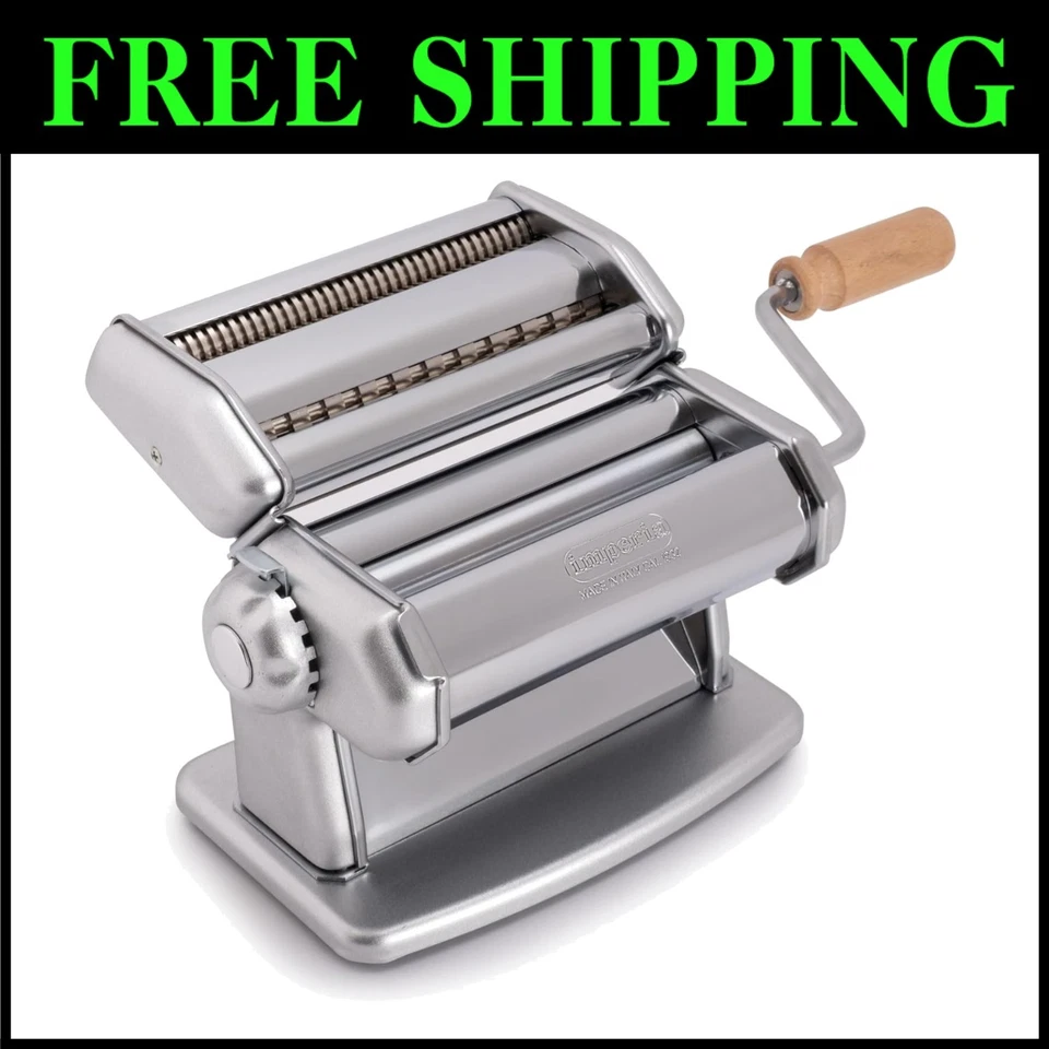 Manual Pasta Maker - IPasta Classic - Durable Steel - Silver - Image 1 of 4