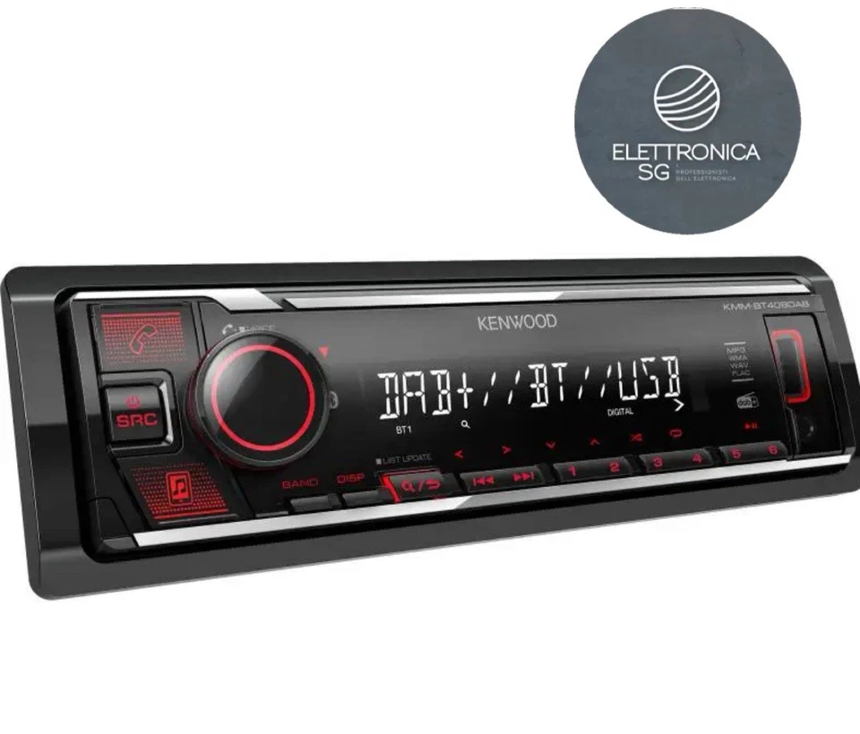 Kenwood KMM-BT408DAB Autoradio 1 DIN con DAB / Bluetooth / USB / AUX-IN / smartp