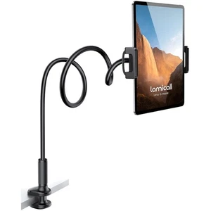 Universal Gooseneck Tablet Mount for Bed - Fits iPads, Kindle, Galaxy Tabs - Picture 1 of 9