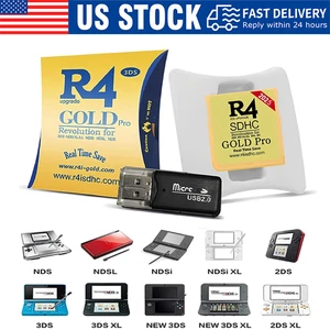 2025 Version R4 Gold Pro SDHC R4i For DS/3DS/2DS Revolution Cartridge + USB - Picture 1 of 19