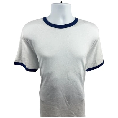 Men's Alternative Apparel Keeper Ringer Tee Premium Retro (White/Vintage Royal) - Image 1 of 4
