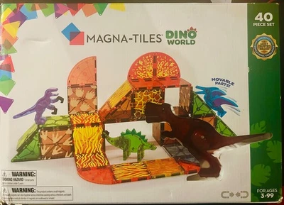 MAGNA-TILES Dino World 40-Piece Magnetic Construction Set - Free Shipping - Image 1 of 4
