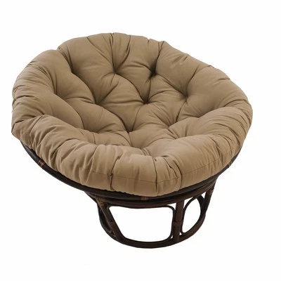 International Caravan 42-Inch Rattan Papasan Chair with Solid Twill Cushion, Tof - Image 1 of 4
