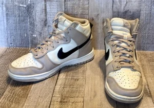 Nike Dunk High Fossil Stone Sneakers Women’s 8 White Beige Leather Shoes - Picture 1 of 9