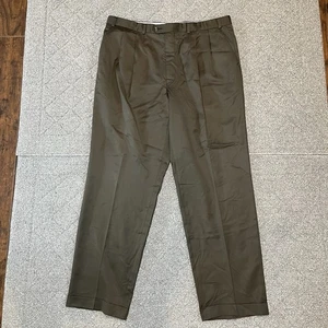 Lauren Ralph Lauren 120's & Cashmere Mens Dress Pants Size 38X32 Green Cuffed - Picture 1 of 13