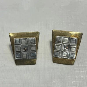 Vintage Mixed Metal Copper, Gold & Silver Tone Metal Modern Handmade Jewelry - Picture 1 of 4