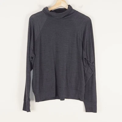 Top Prana gris jaspeado Sol Protect cuello alto manga larga para mujer talla L Foto 1 de 4