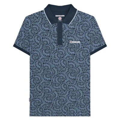 Lambretta  Polo AW24 Paisley Tonal para Hombre (LB212) - Imagen 1 de 3