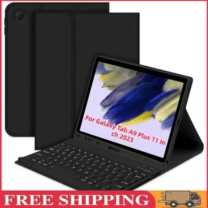 Für Samsung Galaxy Tab A9 Plus 11 Zoll BT Tastatur Hülle Auto Sleep/Wake (Schwar - Bild 1 von 11