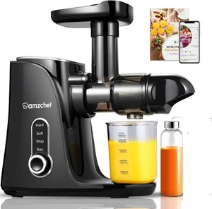 Juicer Machines, Slow Cold Press Juicer with 2 Speed Modes, Travel bottles(50... - Picture 1 of 8