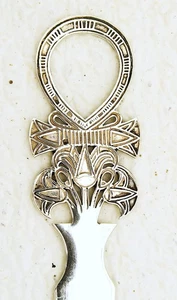 Cairo Egyptian Marked Solid Silver Ankh End Letter Opener / Book Mark - Picture 1 of 8