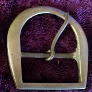 Solid Brass Belt Buckle 301 D-Loop Traditional Utility western 2" Taiwan Vintage - Picture 1 of 3