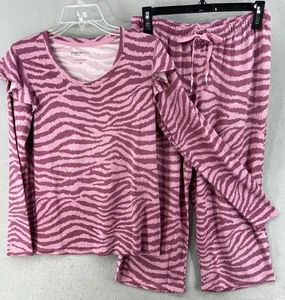 Neu Comfort Code by Cuddl Duds Pyjama Set Damen Gr. XS Caprihose Langarm Oberteil - Bild 1 von 16