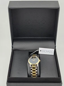 $995 MSRP | Movado Women’s Museum Black Dial Two Tone Quartz Watch - 2100018 - Picture 1 of 4