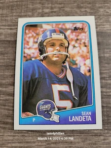 1988 Topps Football Card #279 Sean Landeta - Pack Fresh Sharp Corners - Picture 1 of 2